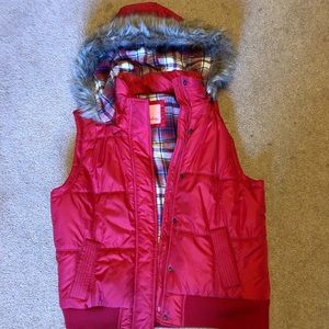 Urbanology faux fur puff vest.